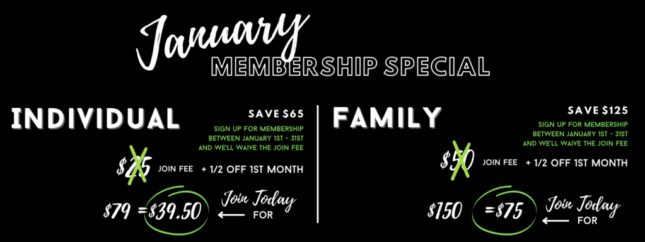 January Membership Special