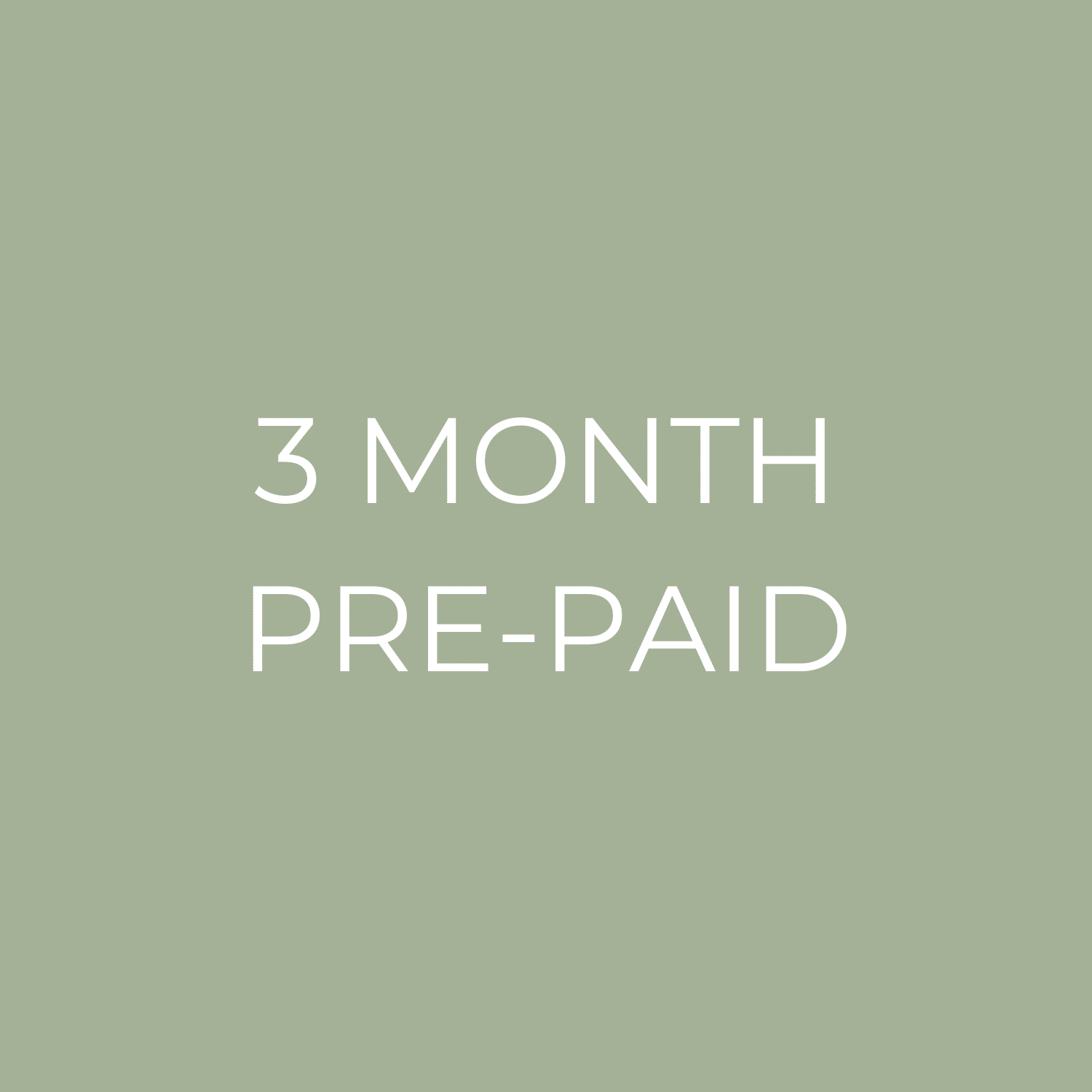 3 Month Prepaid Membership