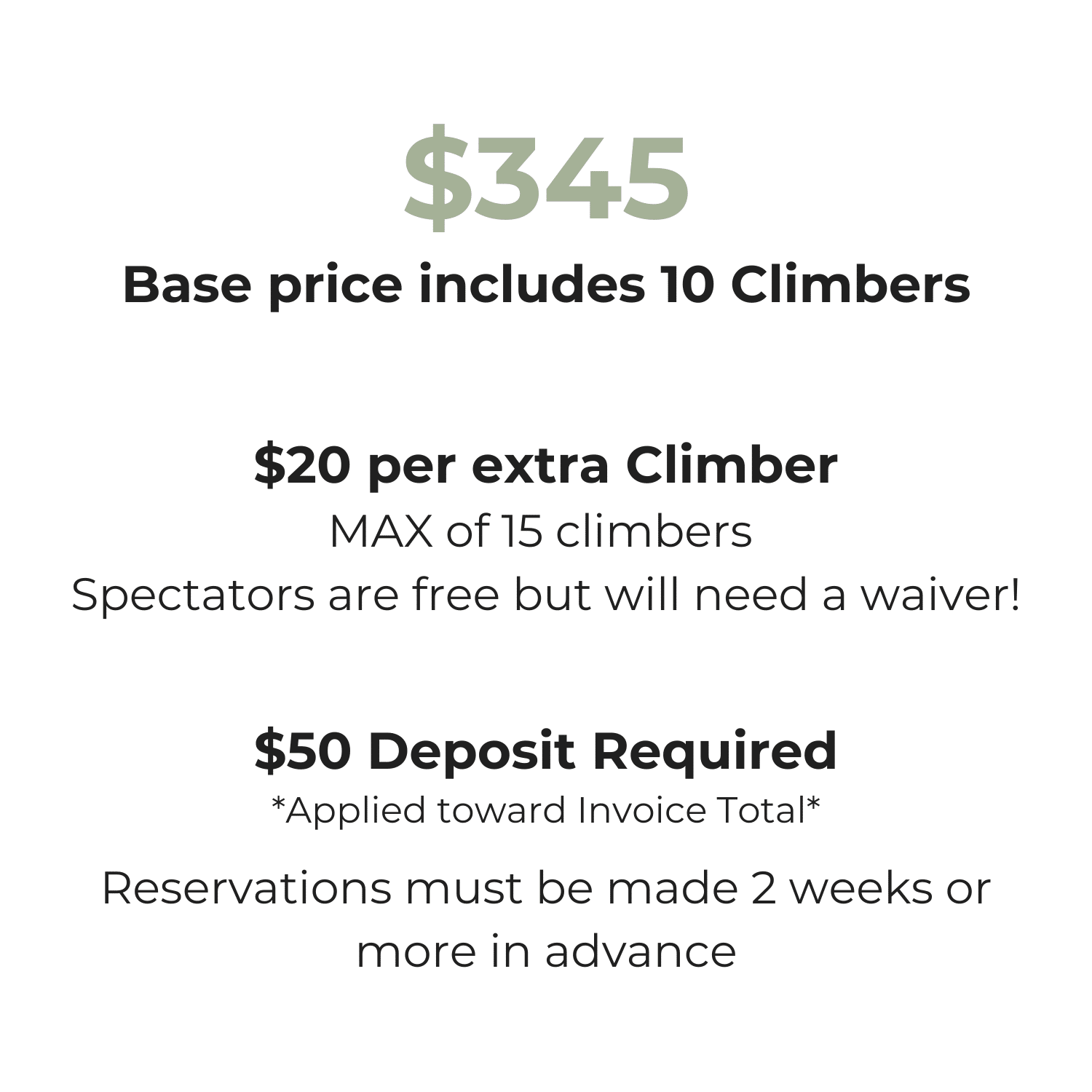 Birthday party Pricing