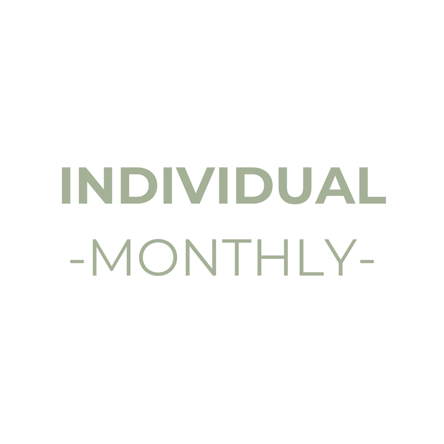 Individual Monthly Membership