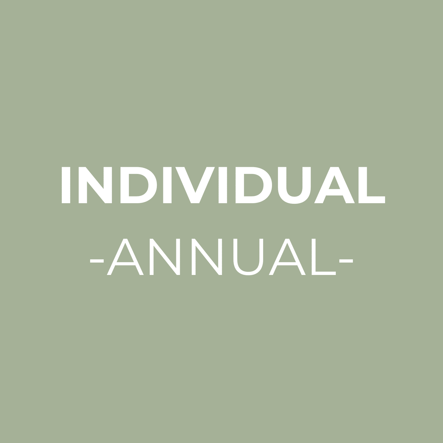 Individual Annual Membership