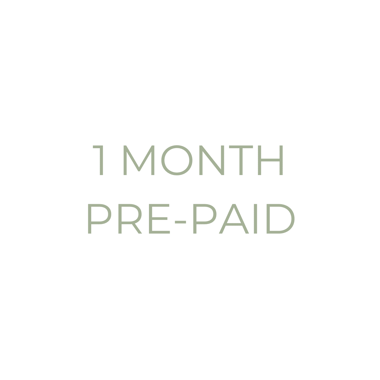 1 Month Prepaid Membership